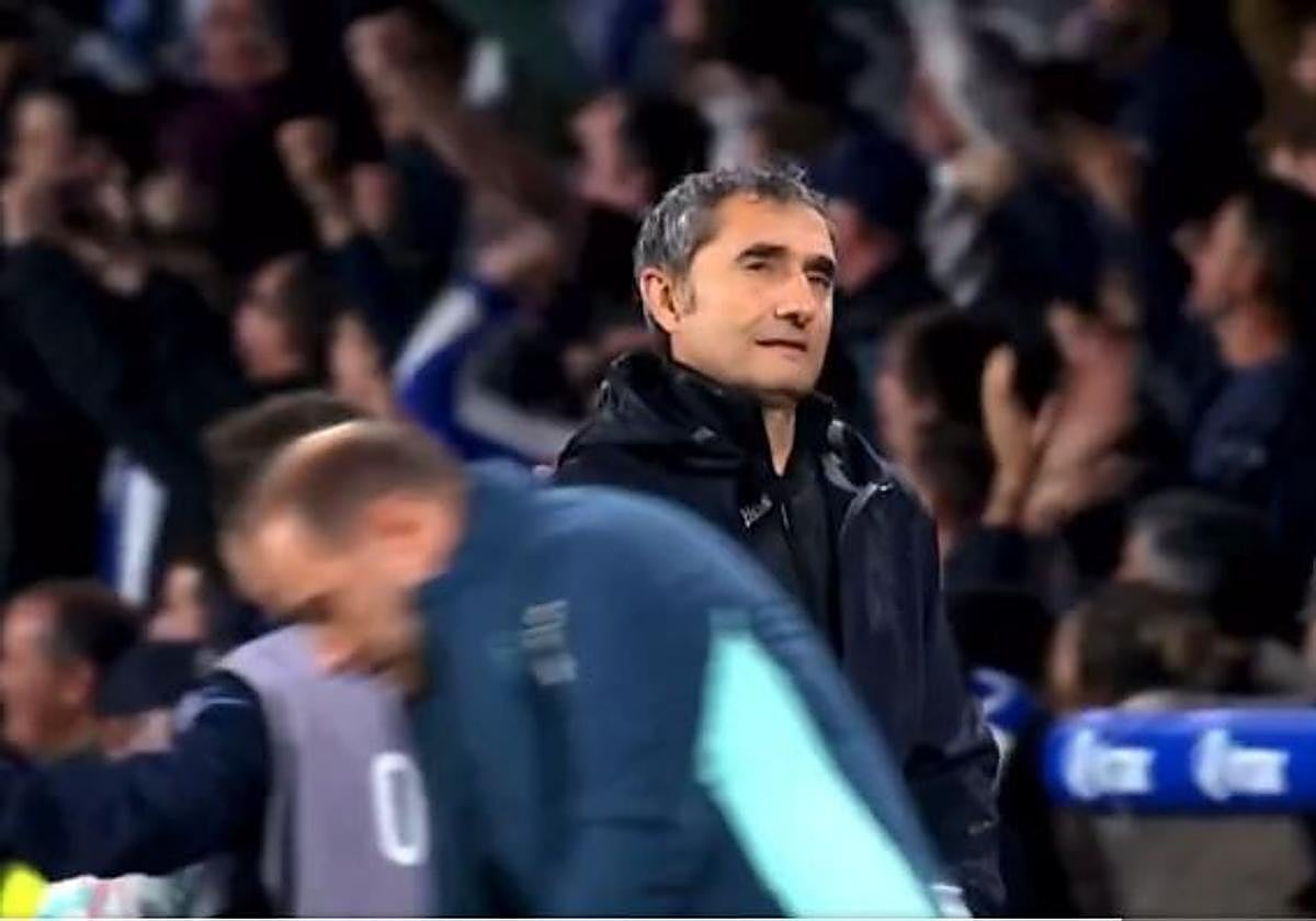 Valverde, molesto tras el gol de Gorrotxategi
