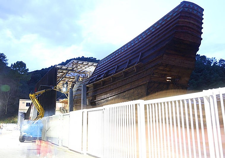 Imagen de la popa de la nao San Juan