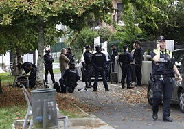 Reciente actuación de la Ertzaintza para desalojar una vivienda okupada en Lapice en la que se incautó de numerosos bienes robados.