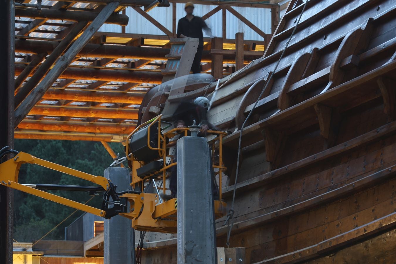 La nao San Juan se prepara para su botadura