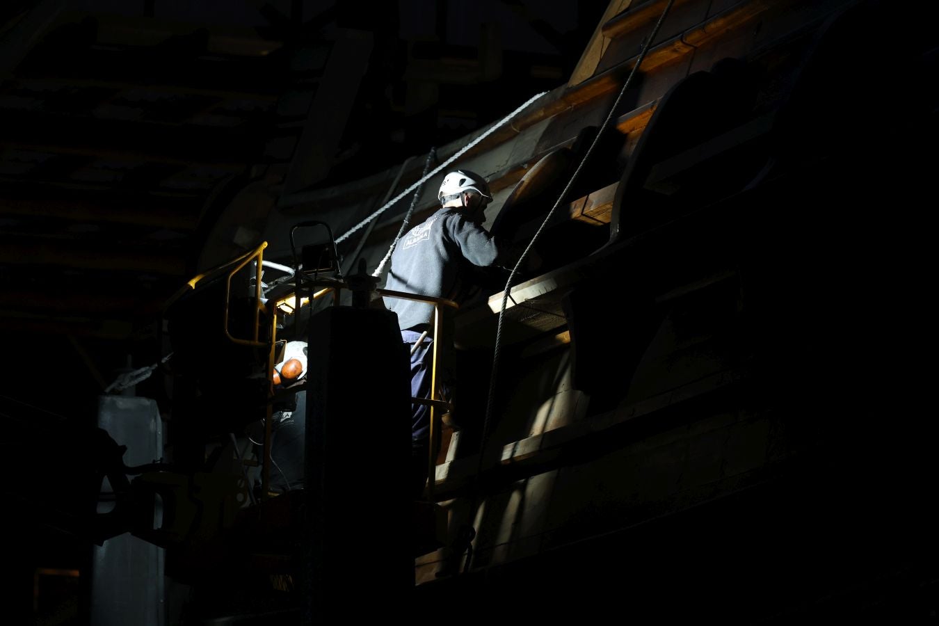 La nao San Juan se prepara para su botadura