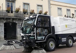 La máquina barredora nueva.