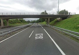 Zona de la GI-20 en la que se ha producido el atropello mortal.