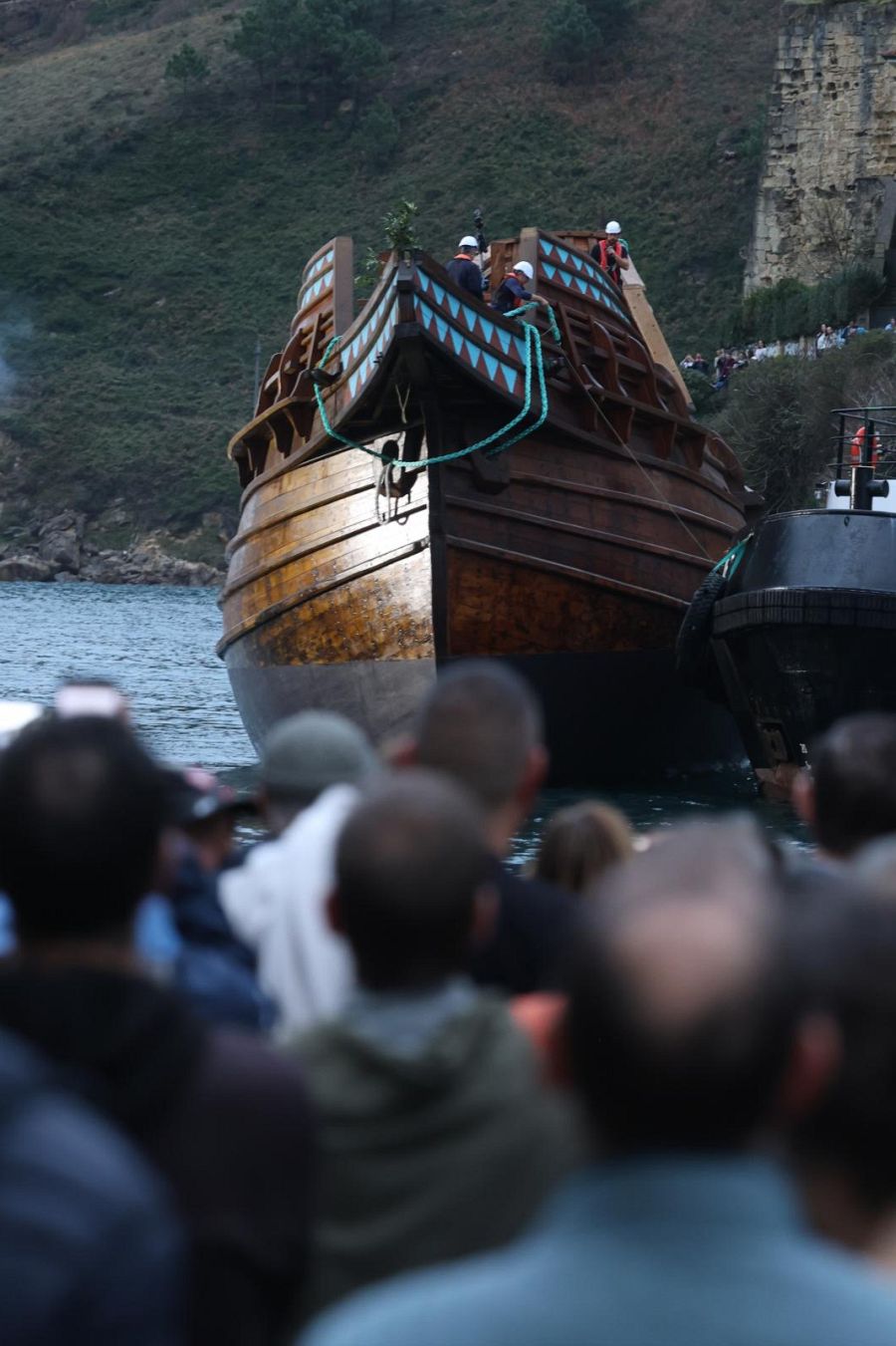 La botadura de la nao San Juan, en imágenes