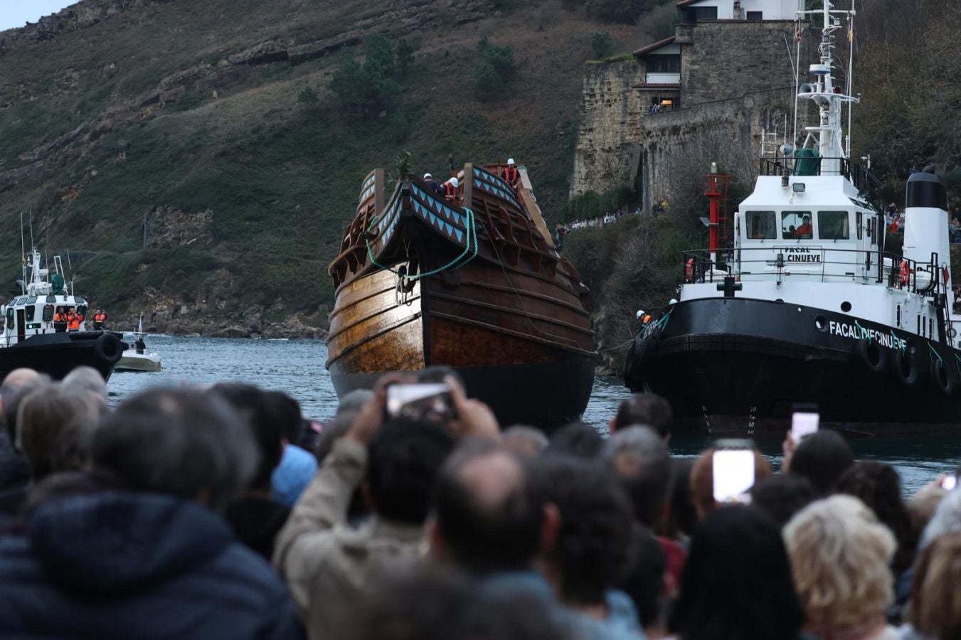 Máxima expectación ante la botadura de la nao San Juan
