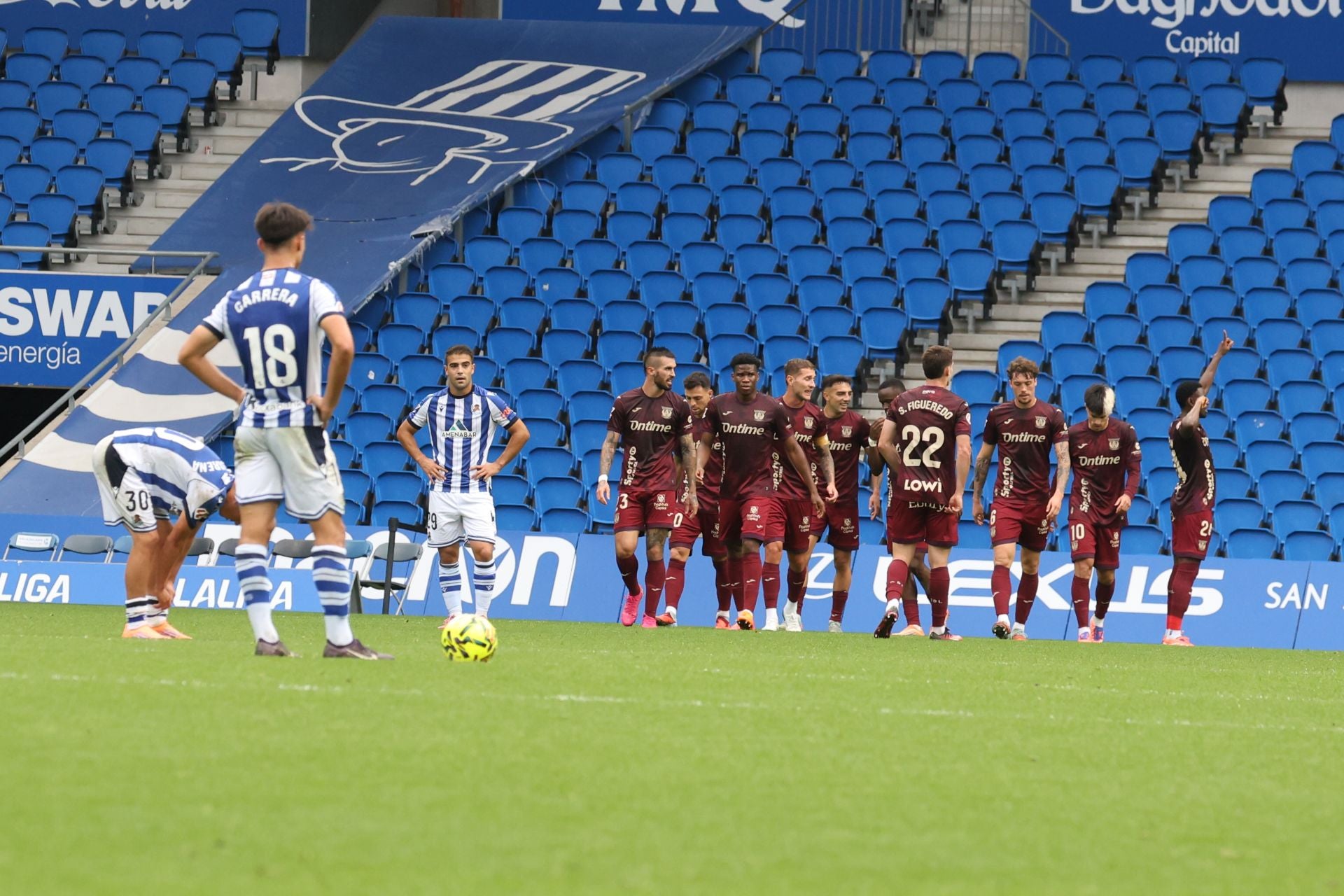 Dani Díaz llena de alegría Anoeta en el 98&#039; tras otra lección de competitivdad del Sanse