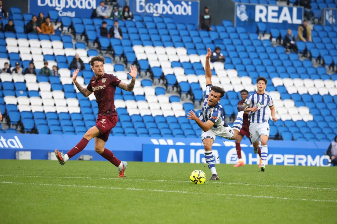 Dani Díaz llena de alegría Anoeta en el 98&#039; tras otra lección de competitivdad del Sanse