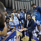 Sergio Garcia, durante un tiempo muerto.