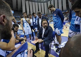 Sergio Garcia, durante un tiempo muerto.