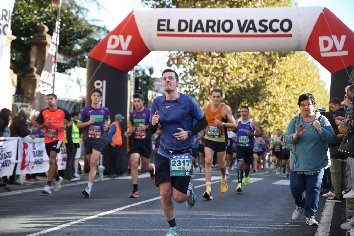 Las imágenes del Alto de Miracruz, punto clave en la Behobia - San Sebastián