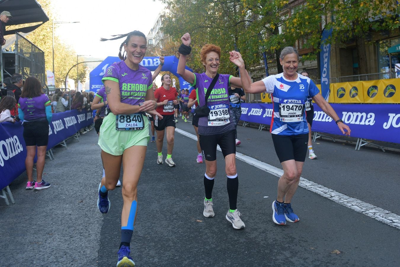 Las imágenes de la llegada a meta en el Boulevard de San Sebastián