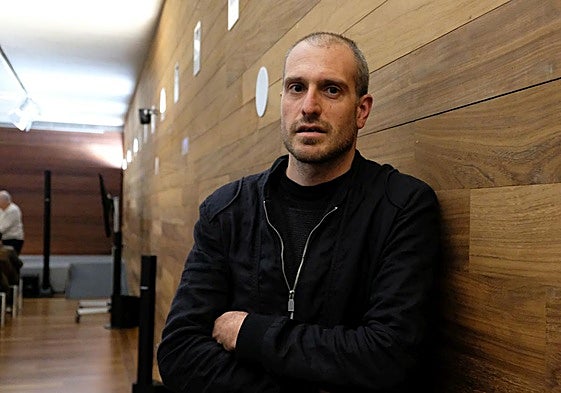 El meteorólogo experto en desastres naturales Peio Oria, este martes en Donostia antes de impartir su ponencia.