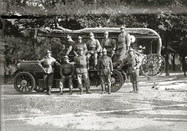 Cuerpo de Zapadores Bomberos en el año 1910.