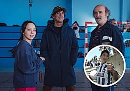 Diego San José, fanqueado por Carla Quílez y Javier Cámara, protagonistas de 'Yakarta', la serie en la que 'aparece' Lee Chun Soo