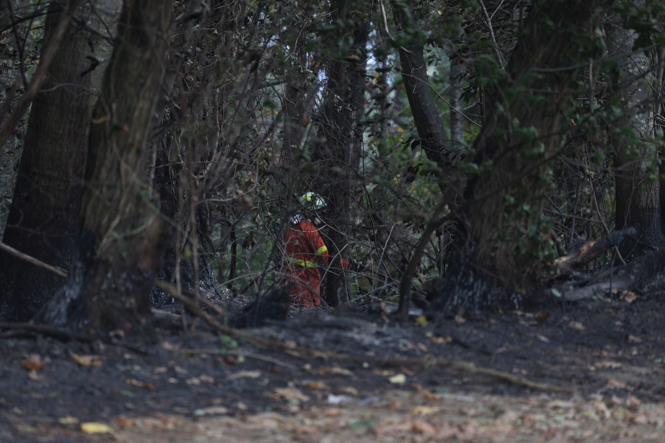Incendio en el faro de Higuer
