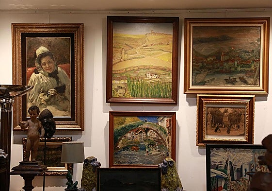 Varias de las obras que se subastan mañana.