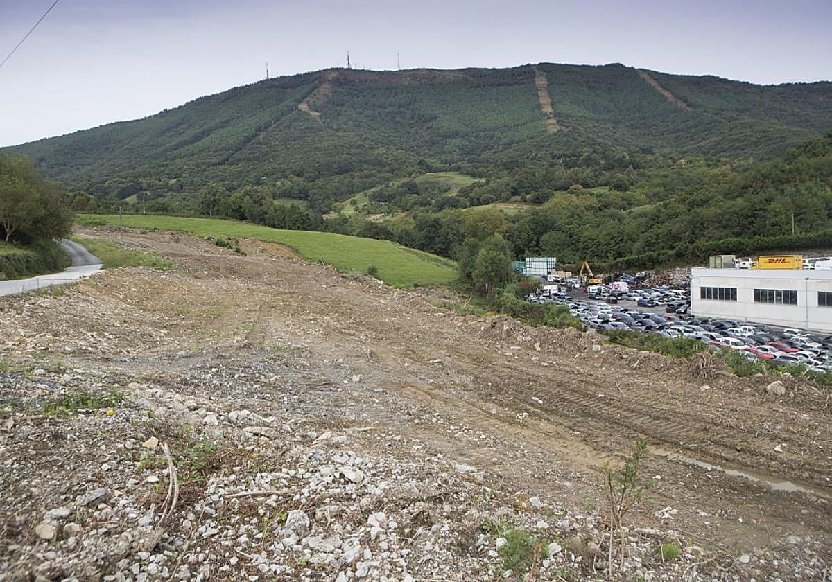 Terrenos de Zaldunborda, en Gaintxurizketa, donde estaba previsto construir un megaoutlet.