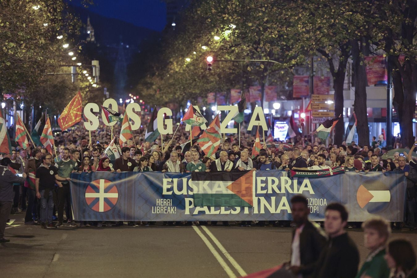Las imágenes de las manifestaciones de Bilbao