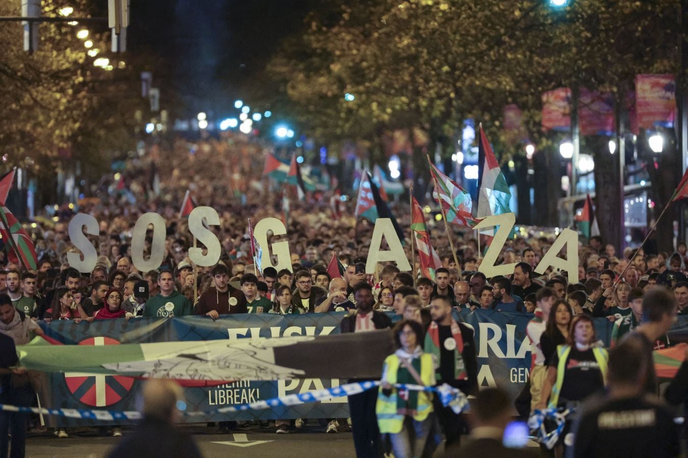 Las imágenes de las manifestaciones de Bilbao