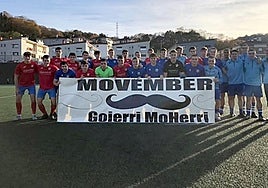 El equipo de fútbol se sumó a la iniciativa.