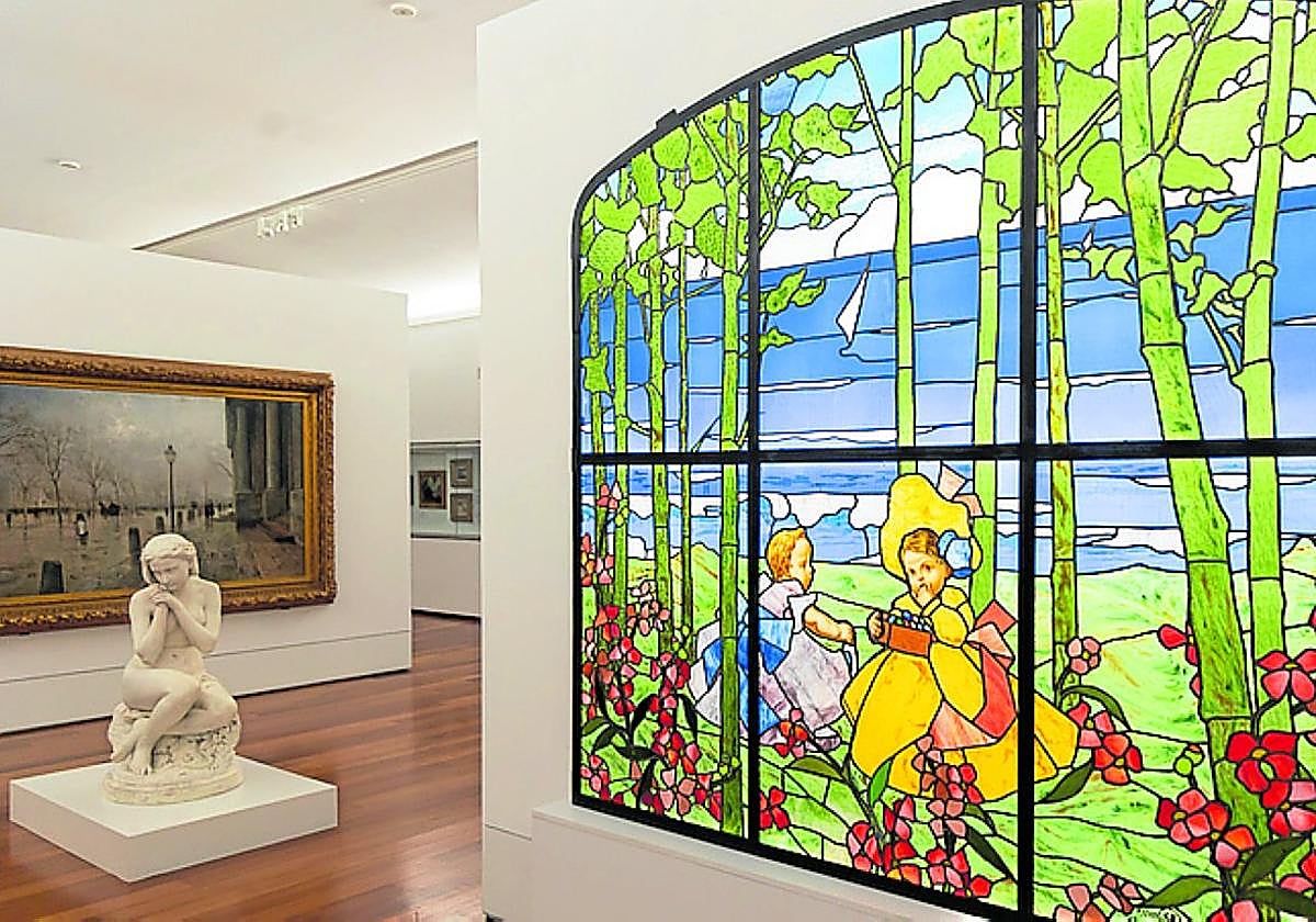 La vidriera de la Casa Mauméjean creada para el Café Novelty.