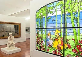 La vidriera de la Casa Mauméjean creada para el Café Novelty.