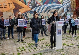 Comparecencia de Euskal Herriko Mugimendu Feminista en Vitoria.