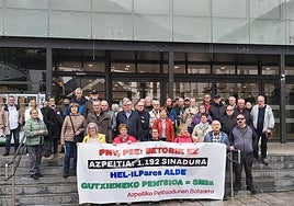 Concentración llevada a cabo este lunes en Azpeitia