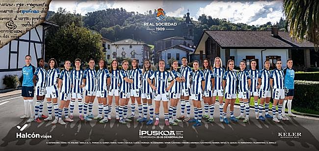 Póster del equipo femenino.
