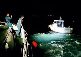 Momento de la operación de la Guardia Civil de Gipuzkoa.