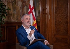Jaume Collboni, durante la conversación que mantuvo con este periódico por videoconferencia.