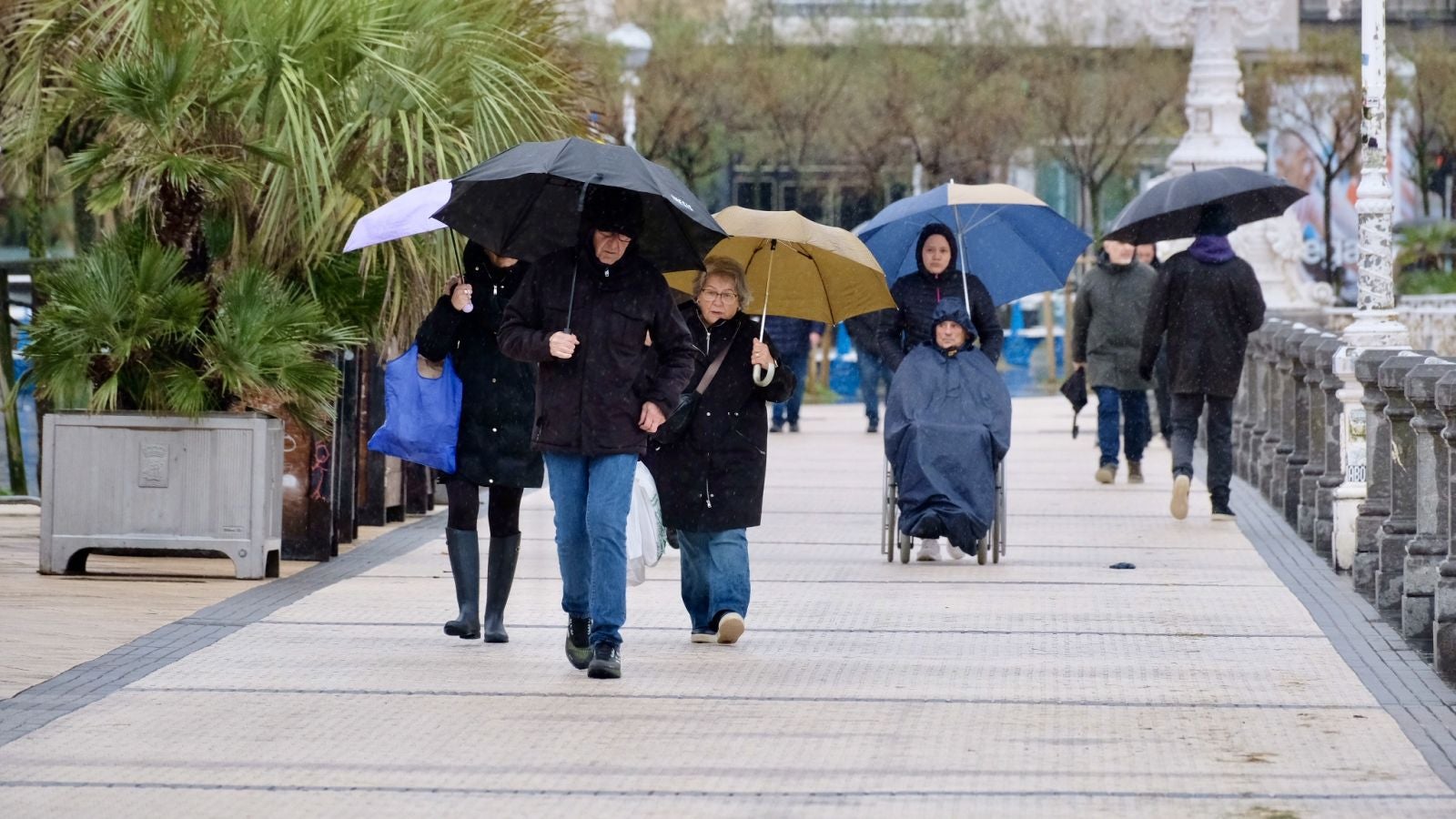 La nieve se suma a los chubascos por la masa de aire ártico en Gipuzkoa