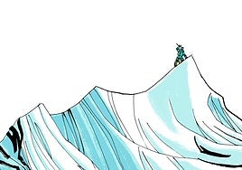 Algunas ilustraciones del cómic que cuentan la vida de la alpinista tolosarra Edurne Pasaban, tanto deportiva como personal.