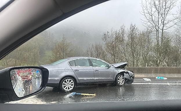 El coche siniestrado en Orio