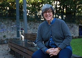 La investigadora feminista Cristina Ubani Bazán, este miércoles, en Irun.