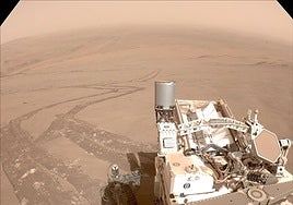 Imagen del rover Persevenance en una de sus maniobras en Marte el pasado mes de octubre.