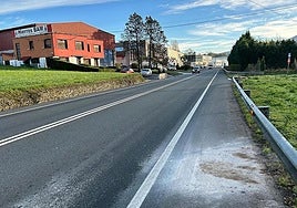 Lugar donde ha tuvo lugar el accidente anoche en la localidad vizcaína de Berriz.