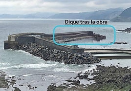 Fotomontaje del dique tras la obra