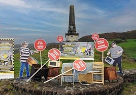 La campaña ha llegado hasta los restos del castillo de Amaiur.