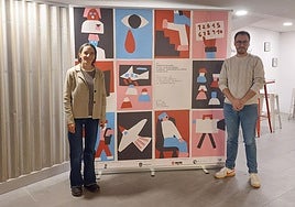 Itsaso Cruz, concejal de diversidad cultural, derechos humanos y cooperación para el desarrollo y Jonathan Sedeño, director del festival y miembro de Ozzinema.