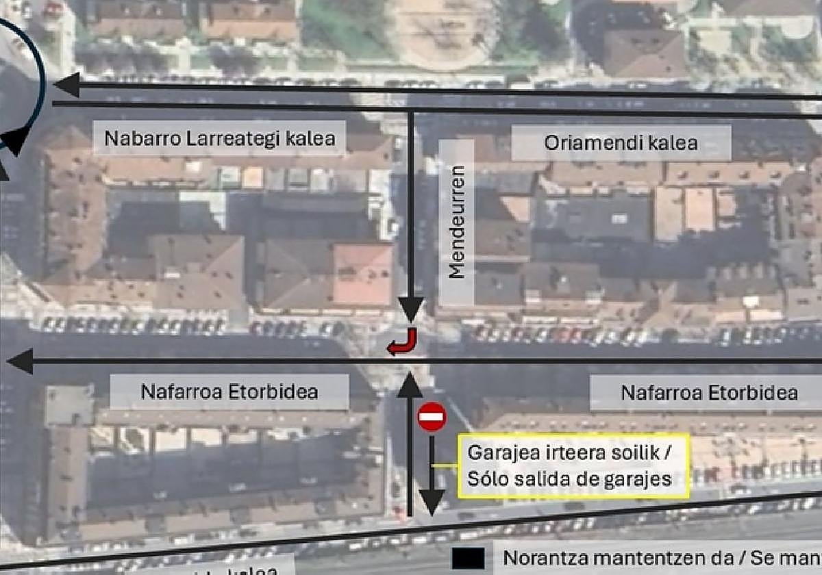 El tráfico que llegue desde Oriamendi no podrá digirse hacia trenbide.