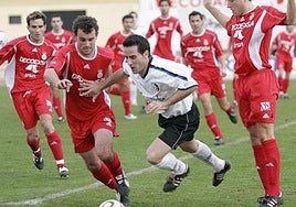 El irundarra Diego Lucio fue el goleador de los txuribeltz en la última visita a La Molineta, el 11 de febrero del 2007.