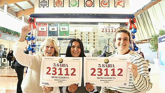 Lotería de Navidad: Un quinto premio deja 60.000 euros en Usurbil