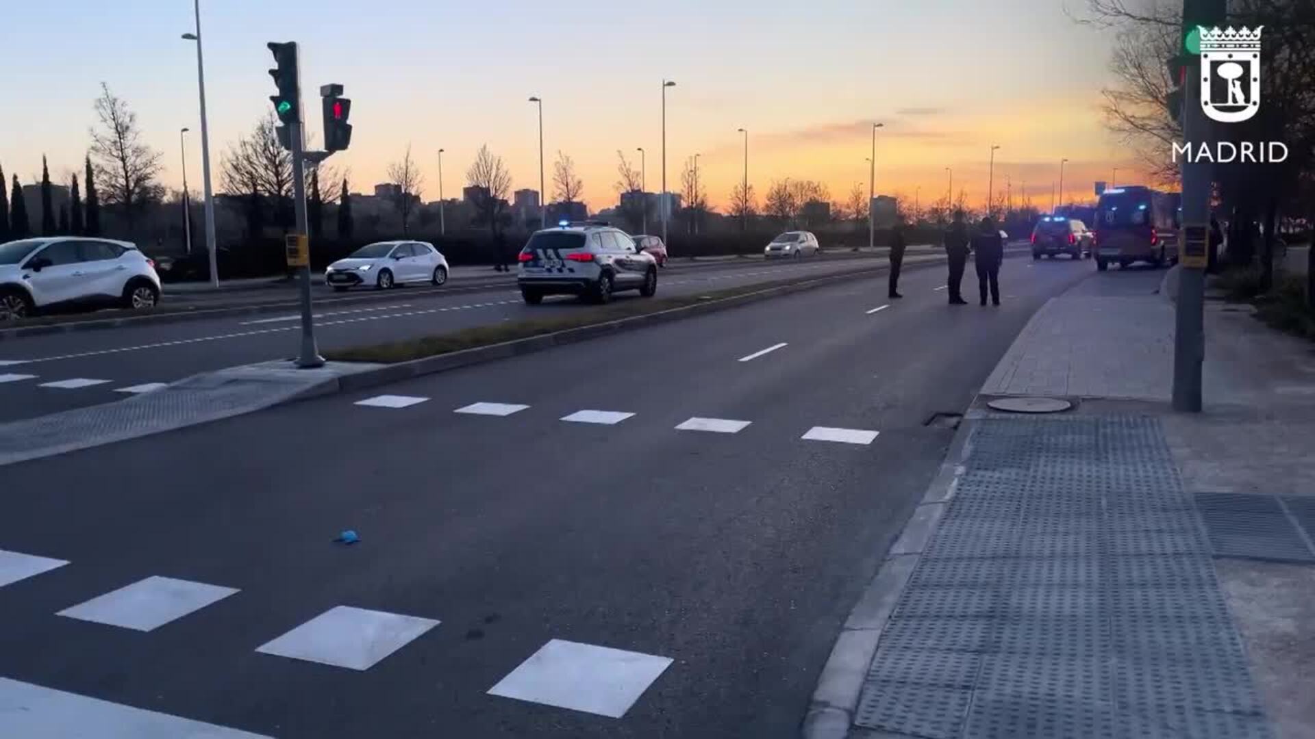 En estado grave un patinador tras ser atropellado en un paso de peatones en Hortaleza (Madrid)