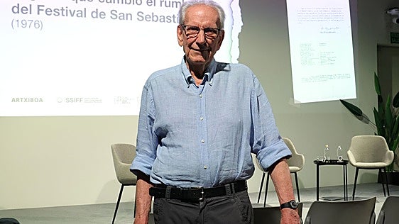 Jaime Chávarri ayer en la presentación de la exposición sobre la retirada de 'El desencanto' en 1976.