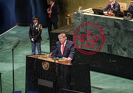 Donald Trump durante su discurso ante la ONU.