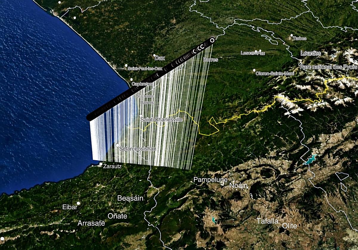 Expertos de la Red de Bólidos analizan el meteoro que sobrevoló Gipuzkoa: «Logró deslumbrar el cielo a más de 400 km de distancia»