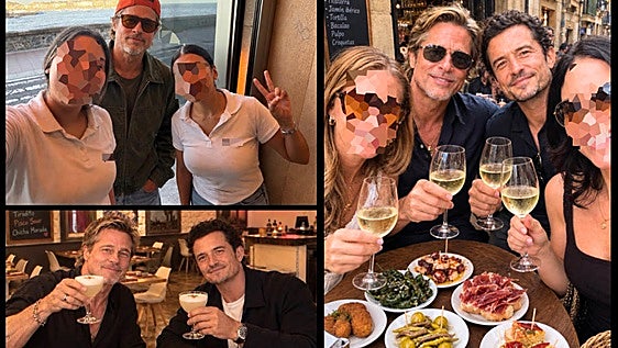 Ni cenó en un restaurante peruano ni posó con Orlando Bloom: la inteligencia artificial pasea a Brad Pitt por la hostelería donostiarra