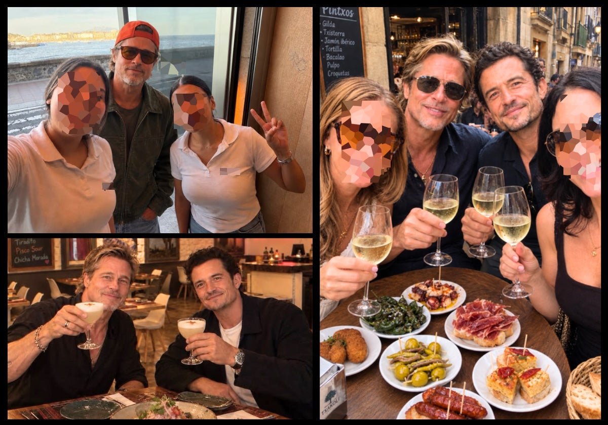 Varios montajes con Brad Pitt y Orlando Bloom.