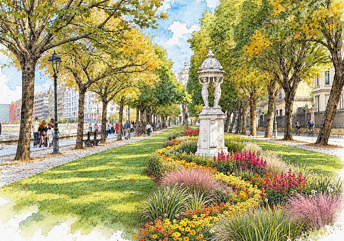 'Jardín del Destello' para el donostiarra paseo de Francia